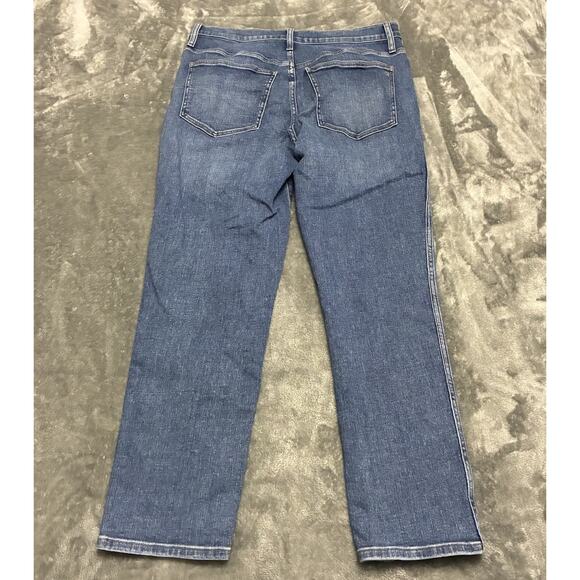 Madewell Stovepipe Jeans Womens 31 Blue Straight Ankle Medium Wash Denim Pants - Picture 5 of 11